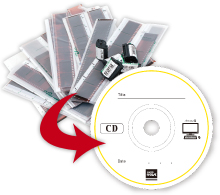 ネガをデジタルデータに変換してCDに保存  ネガからCD