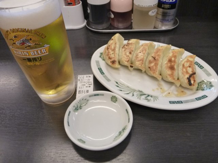 餃子とビール