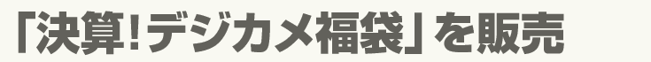 「決算！デジカメ福袋」を販売