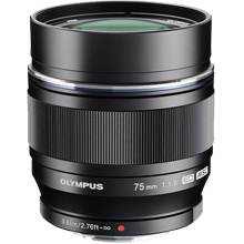 製品写真： M.ZUIKO DIGITAL ED 75mm F1.8 ブラック