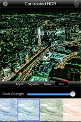 「Tint」をタップ