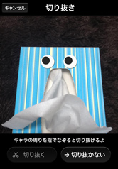 目玉の位置を合わせて撮影！